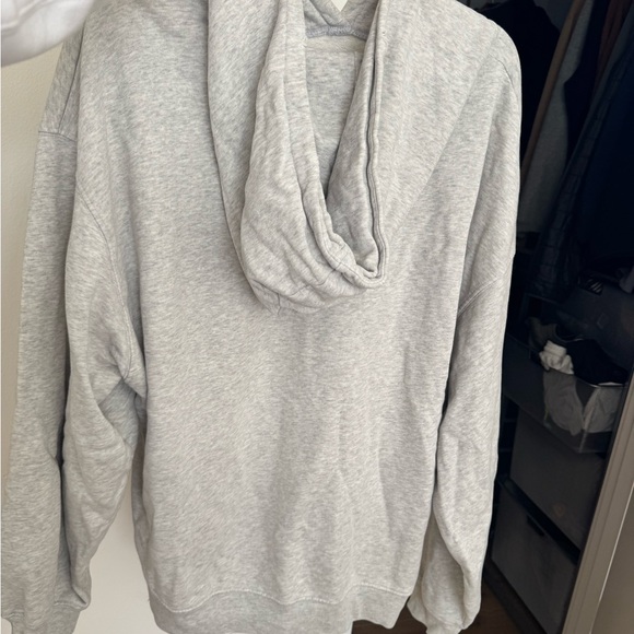 Anine Bing Light Gray Cotton Hooded Sweatshirt - Picture 2 of 6